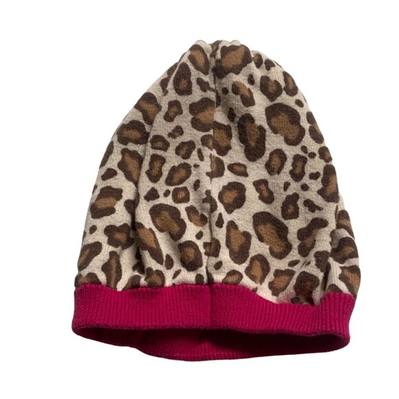 Gymboree Girls Animal Print Hat And Scarf Set-Tan/Pink-Size 3/4-GUC - Picture 4 of 5
